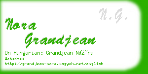 nora grandjean business card